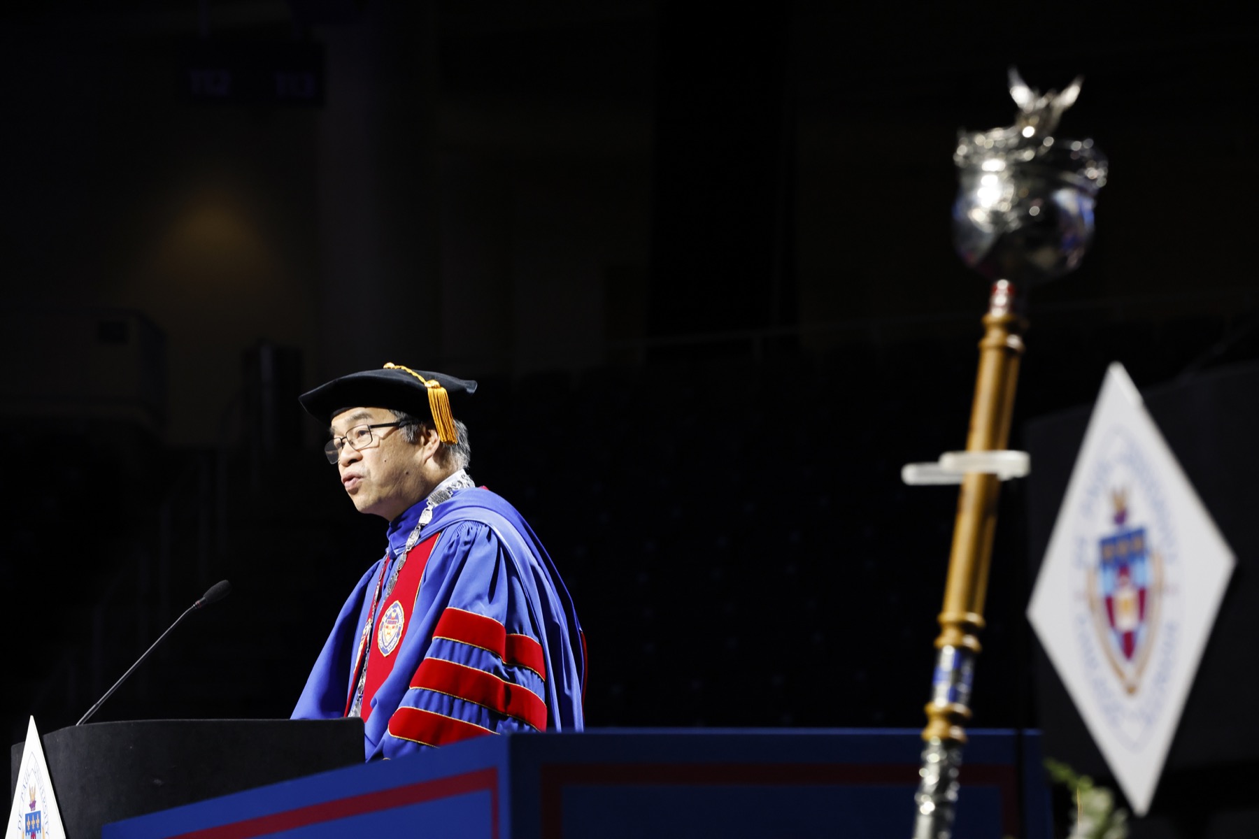 Dr. A. Gabriel Esteban addressed the Class of 2022 at the final Commencement Weekend ceremony.